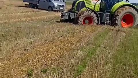 Attempted Tractor Pull Shatters Window