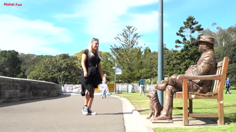 Cowboy_prank in Sydney awesome reactions.don't miss it lelucon statue prank. luco patung