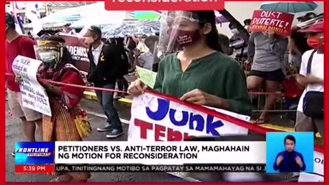 Mga petitioner vs. Anti-Terror Law,maghahain ng motion forreconsideration