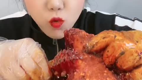 ASMR eating Spicy Seafood 🔥🔥🔥