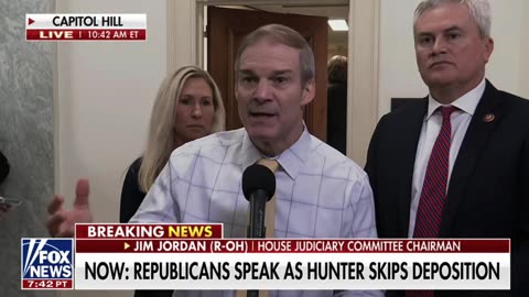 Jim Jordan Blasts Hunter Biden’s Failure to Appear for Deposition