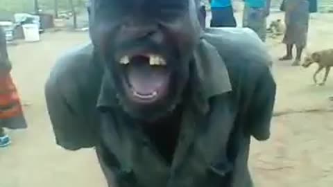 funny video African Man laughing