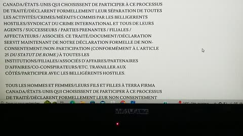 CANADA - TRAITÉ DE PAIX DES GARDIENS DE LA VÉRITÉ - PARTIE 2