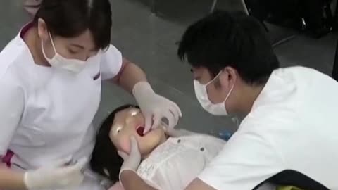 This lifelike robot is designed to train dentists on how to work with kids