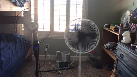 Blade swap between Lasko 16” pedastal fan and Honeywell Quietset 16” pedastal fan!