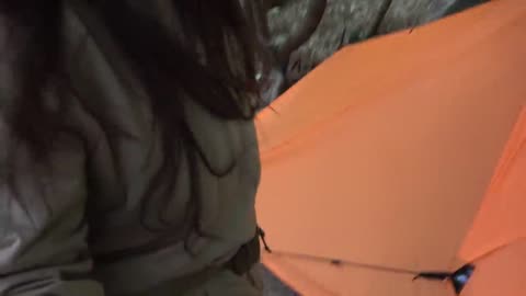 Rain ASMR, Solo in the Rain Forest Interesting Tarp Tent Camping