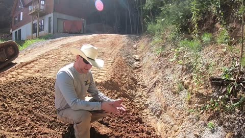 Yanmar Excavator And Kubota Tractor Repairing Gravel Driveway