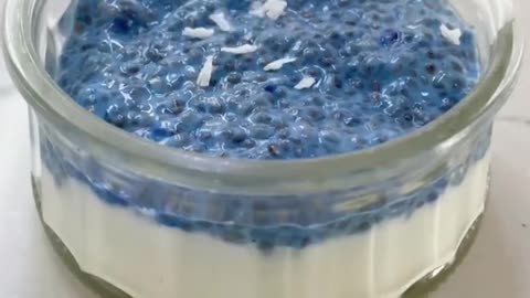 Blue Coconut Chia Pudding - coconut yogurt