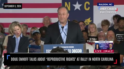 Doug Emhoff Talks About 'Reproductive Rights' At Rally In North Carolina