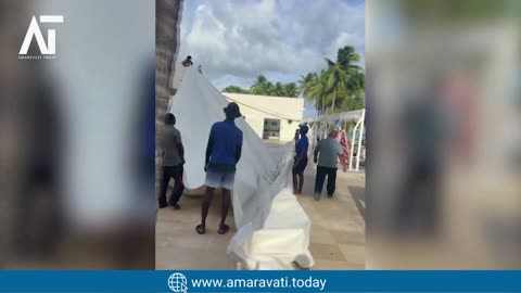 Hotel Preparations Amid Hurricane Beryl Barbados Eyewitness Footage | Amaravati Today