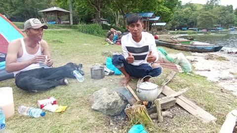 Fishing and Cooking in Danau toba