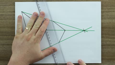 Construir um triângulo homotético com razão (1/2)