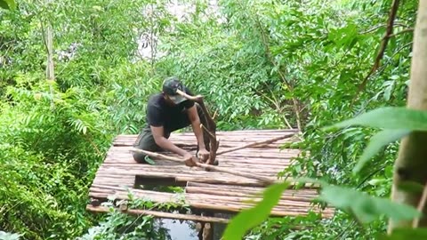 Bushcraft Building A Frame House On Tree