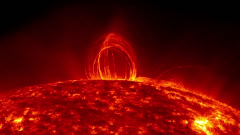 NASA | Fiery Looping Rain on the Sun