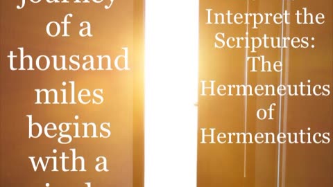 How to Interpret the Scriptures