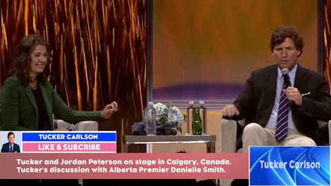 Tucker Carlson, Jordan Peterson and Alberta Premier Danielle Smith