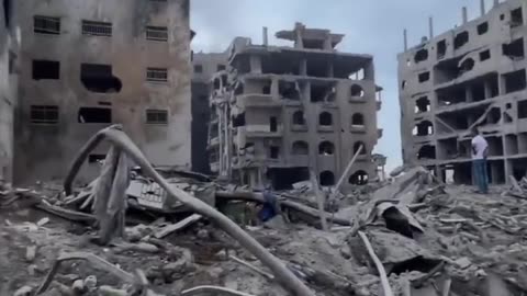 Al-Rimal neighborhood, nothing but destruction. #Gaza