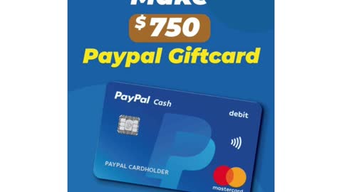 Win a $750 Paypal Giftcard for free!