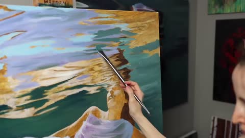 I painted myself underwater (it took 4 months) | Oil Painting Time Lapse | Realistic Water