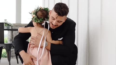 Groom has the biggest surprise during his First Look - Father Daughter Wedding First Looks ❤️😭