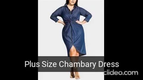 plus size lingerie for curvy women images/ Plus size chambray dress / cocktail dress