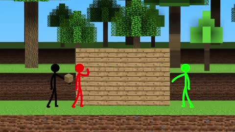 Stickman VS Minecraft: Skyblock Challenge - AVM Shorts Animation