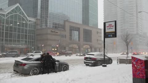 Winter Snow Storm in Toronto CANADA