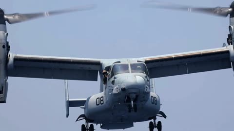 MV 22 Ospreys storm USS New York in epic display