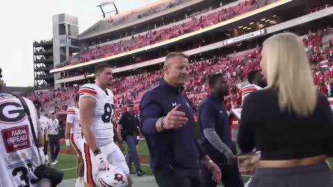 Follow Bryan Harsin off the field after Auburn loses by 32 at Georgia