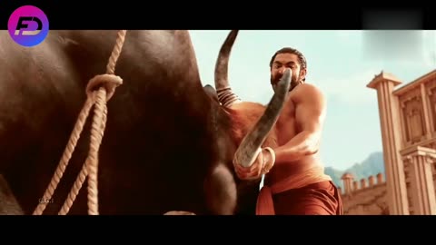 Bahubali 2 bull fight scene with ballal dev #bahubali #hollywood #indian movie #action scence