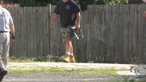 RAW FOOTAGE of bomb squad in Catasauqua, PA.