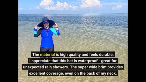 Customer Feedback: Leotruny Super Wide Brim Bucket Hat UPF50+ Waterproof Sun Hat for Fishing Hi...