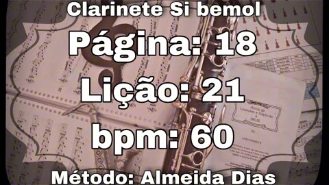 Página: 18 Lição: 21 - Clarinete Si bemol [60 bpm]