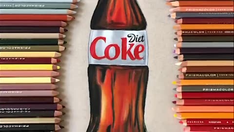 Drawing a bottle of Diet coke🫠(ART OF D.P.S.G)🎨✨