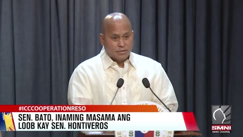 Sen. Bato, inaming masama ang loob kay Sen. Hontiveros