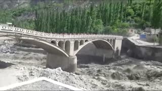 Pakistan bridge swept away by glacier lake outburst