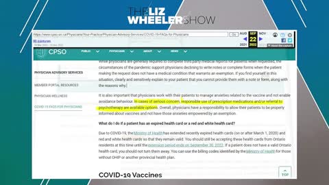 Ontario: Doctors are instructed to medicate you if you don't want to take the Covid jab.