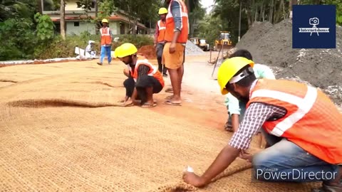 Worlds First Road construction using COIR from coconut tree