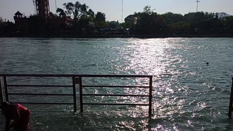 Ganga river in haridwar,india