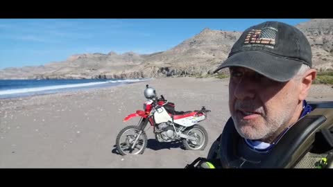 Baja Mexico 2022; on Motorcyle Honda XR650L