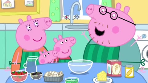 Peppa Pig Learns How To Make Pizza!