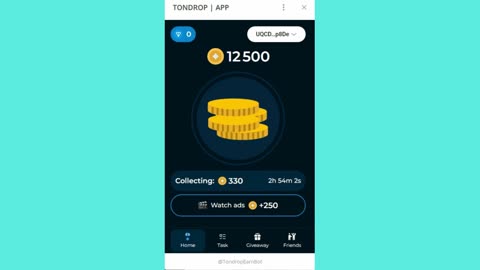 new mining mini app telegram bot tondrop