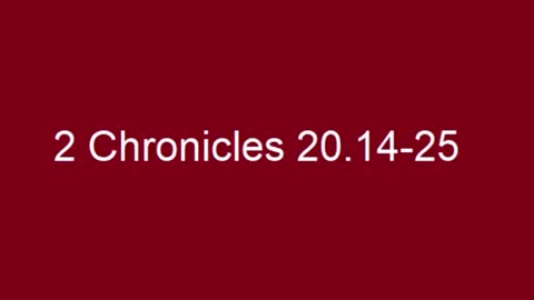 'Dedicated2Jesus' Daily Devotional -- 2 Chronicles 20.14-25 "Accepting God’s Solution"