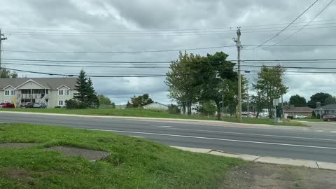 A Domino’s Pizza Run In Moncton New Brunswick Canada On A Crappy Clowdy Day