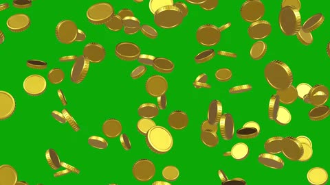 4K Gold Coins Green Screen [FREE DOWNLOADGº+NO COPYRIGHT]