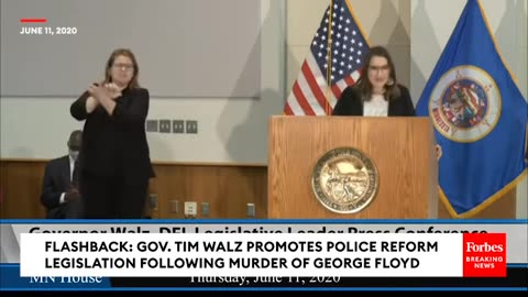 FLASHBACK: Tim Walz Pressed About Handling Of Activists Toppling Christopher Columbus Statue In 2020