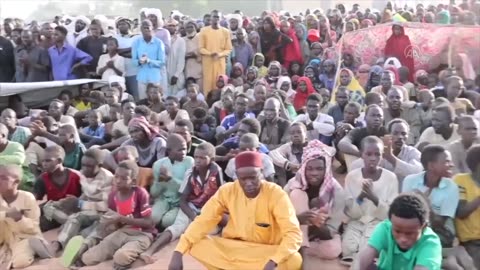 President of Chad Itno visited refugees who fled the conflict in Sudan and arrived in Chad