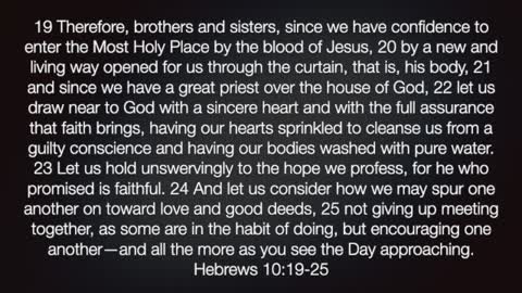 Hebrews 10:19-25 PODCAST