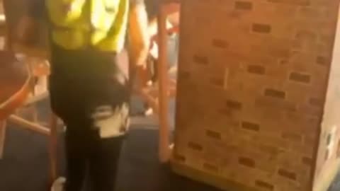 Man Doing stunt in Hotel and fall down