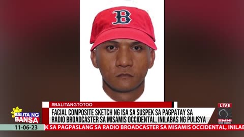 Facial composite sketch ng isa sa suspek sa pagp*tay sa radio broadcaster, inilabas nar